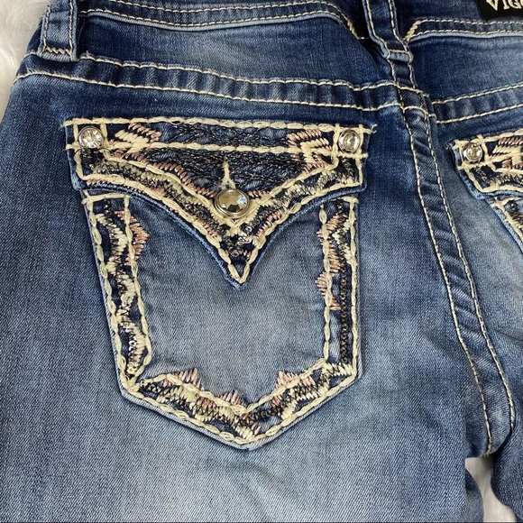 Vigoss Jeans Heritage Embellished Capri Rhinestone - Picture 4 of 10